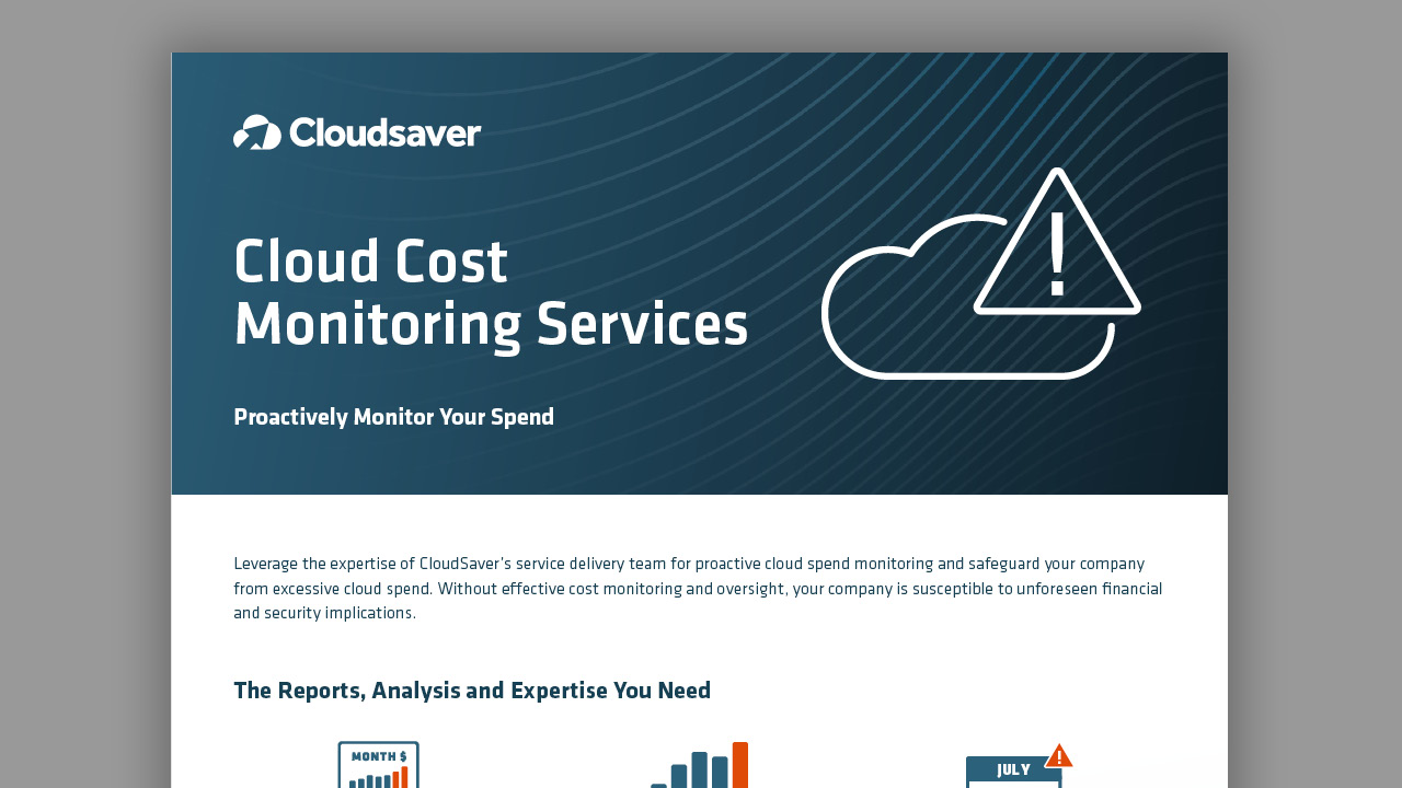 Cloudsaver – Cloud Cost Monitoring
