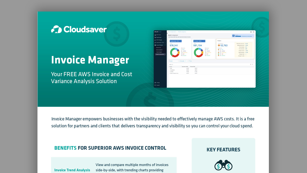 Cloudsaver – Invoice Manager Overview