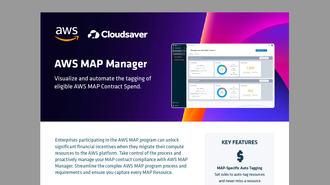 Cloudsaver MAP Manager Overview